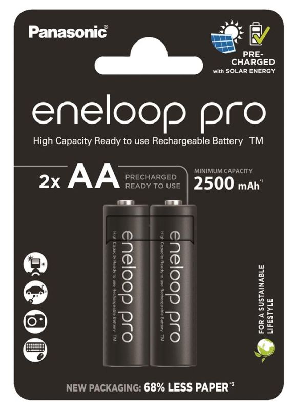 Акумулятор Panasonic Eneloop NI-MH  Pro AA 2500 мАг, 2 шт.