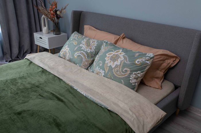 Плед Ardesto Flannel, 200x220см, 100% полиэстер, зеленый