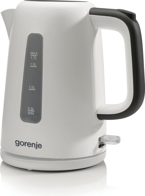 Электрочайник Gorenje 1.7л, Strix контроль, пластик, белый