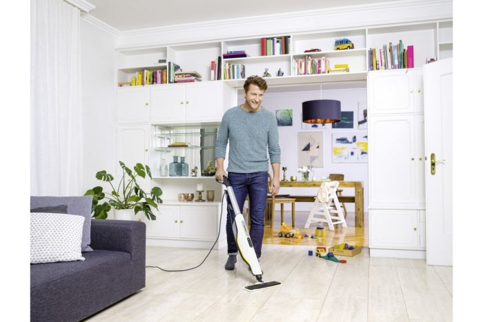 Пароочиститель Karcher SC 3 Upright, 1900 Вт, 1000мл, 3.5Бар, (паровая швабра), белый