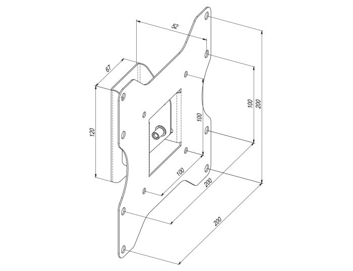 Крепление наклонное ТВ 18-43" Simpler KSL 27EN