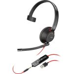 Гарнітура комп'ютерна моно On-ear Poly Blackwire 5210, USB-A, USB-C, 3.5 мм, всеспрямований, чорний