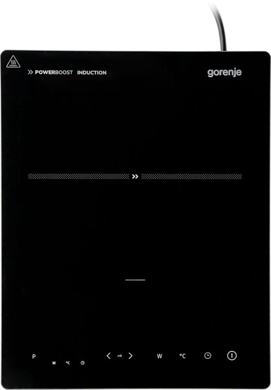 Плитка настольная Gorenje индукионная, комф. - 1 на 2кВт, управл. - сенсорное, таймер, черный