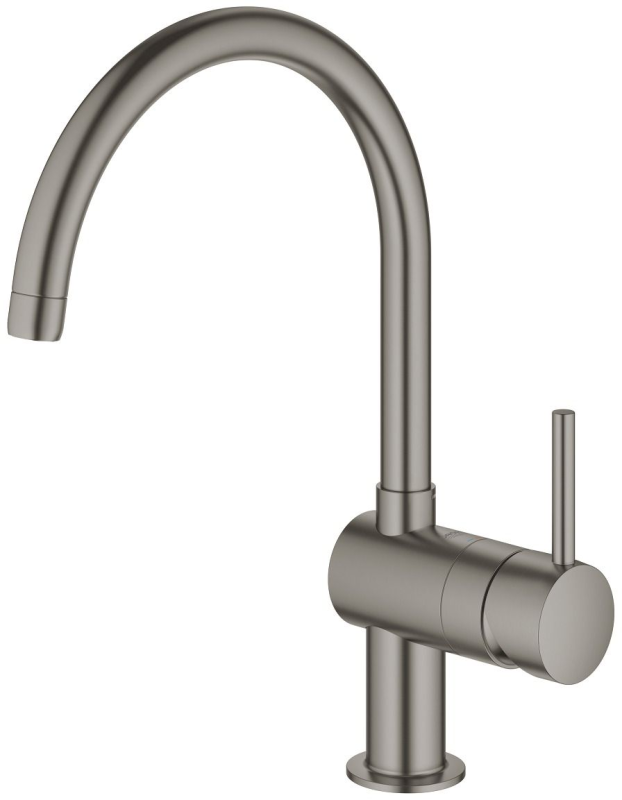 Смеситель для кухни Grohe Minta, дл.излива - 223мм, поворотный, 1рычаг, матовый графит