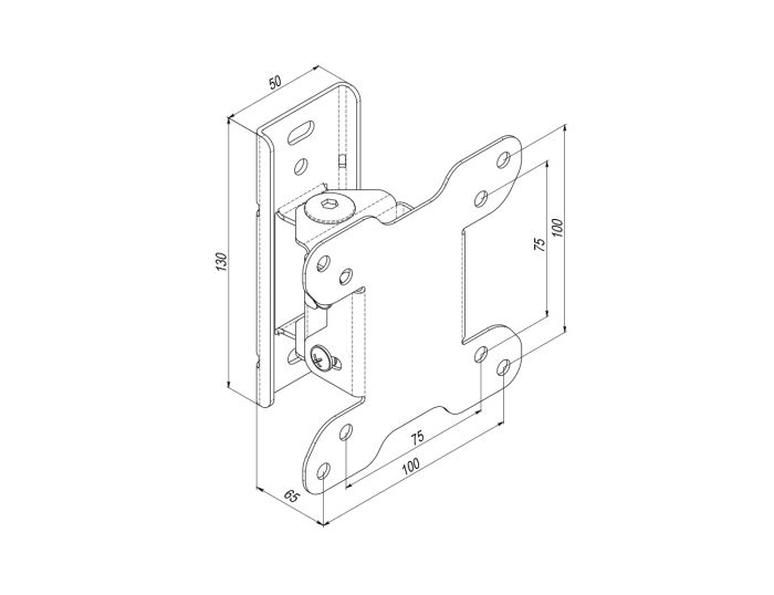 Крепление наклонно-поворотное ТВ 18-28" Simpler KSL 11ET