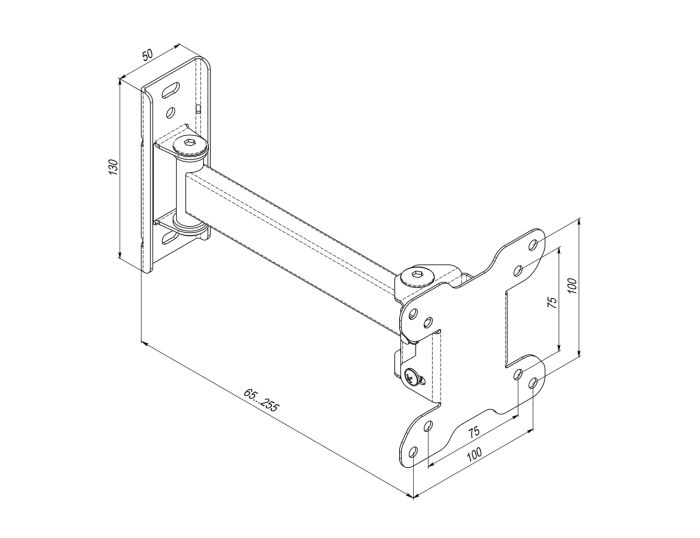 Крепление наклонно-поворотное ТВ 18-28" Simpler KSL 12ET