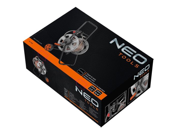 Катушка для шланга Neo Tools на колесах 60м 1/2" 20м 3/4"