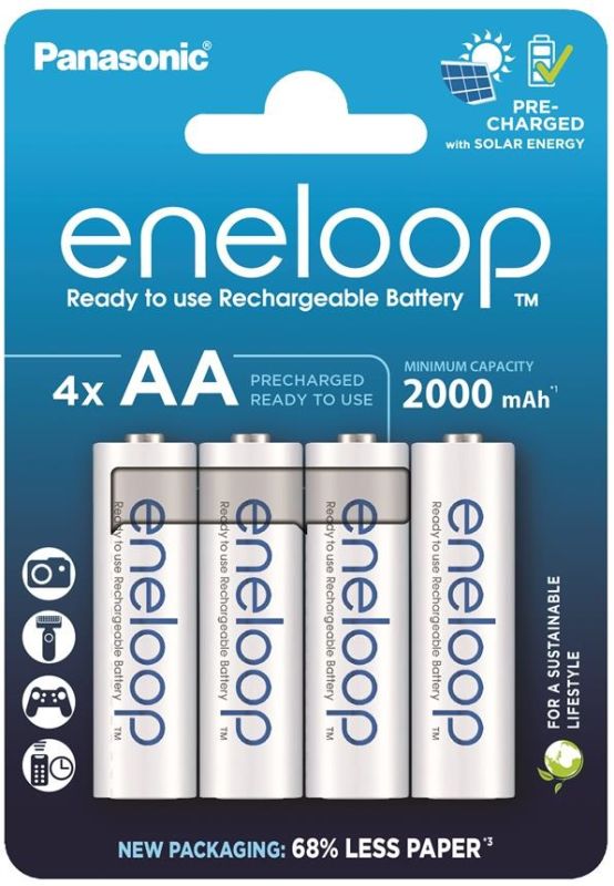 Аккумулятор Panasonic Eneloop NI-MH AA 2000 мАч, 4 шт.