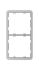 Рамка для выключателя на 2 секции Ajax Frame 2 seats for LightSwitch Vertical