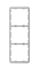 Рамка для вимикача на 3 секції Ajax Frame 3 seats for LightSwitch Vertical
