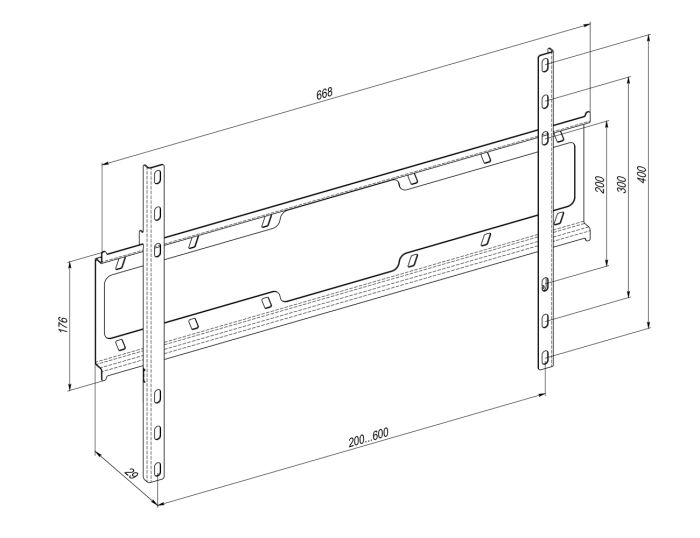 Крепление фиксированное ТВ 40-80" Simpler KSL 68EP