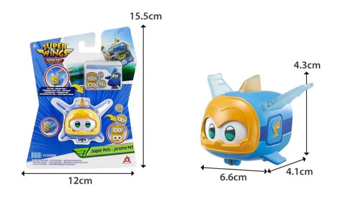 Ігрова фігурка Super Wings Super Pet Джером улюбленець (Jerome pet), світло