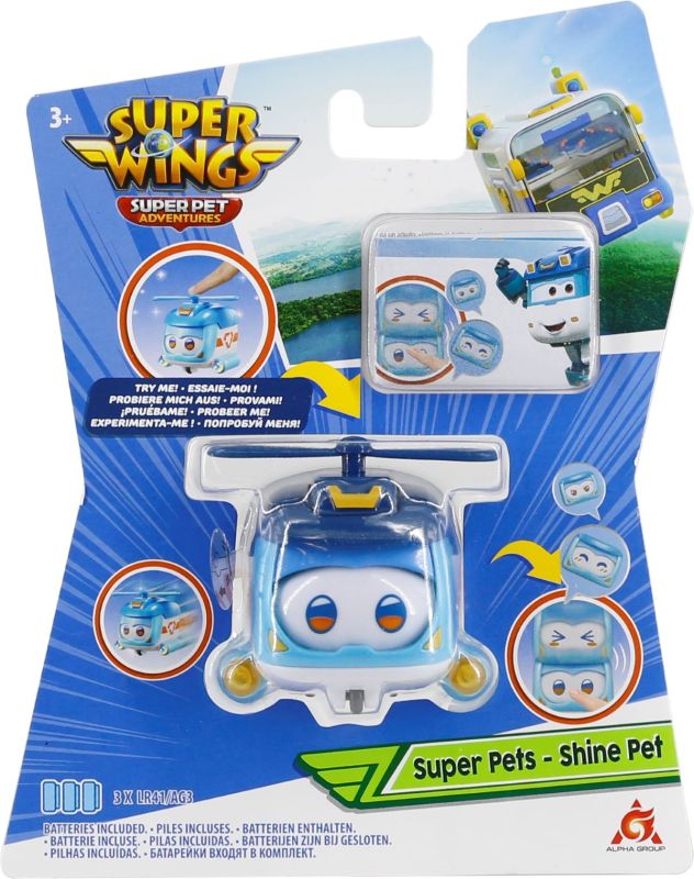Игровая фигурка Super Wings Super Pet Шайн любимец (Shine pet), свет