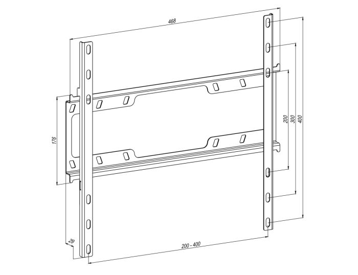 Крепление фиксированное ТВ 40-55" Simpler KSL 48EP
