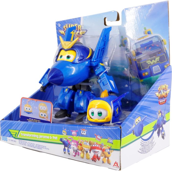 Игровой набор Super Wings Transforming Джером и любимец (Jerome & Pet)