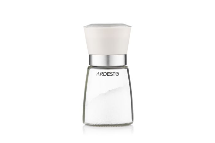 Млинок для солі та перцю Ardesto Gemini, 180мл, скло, пластик, прозорий, бежевий