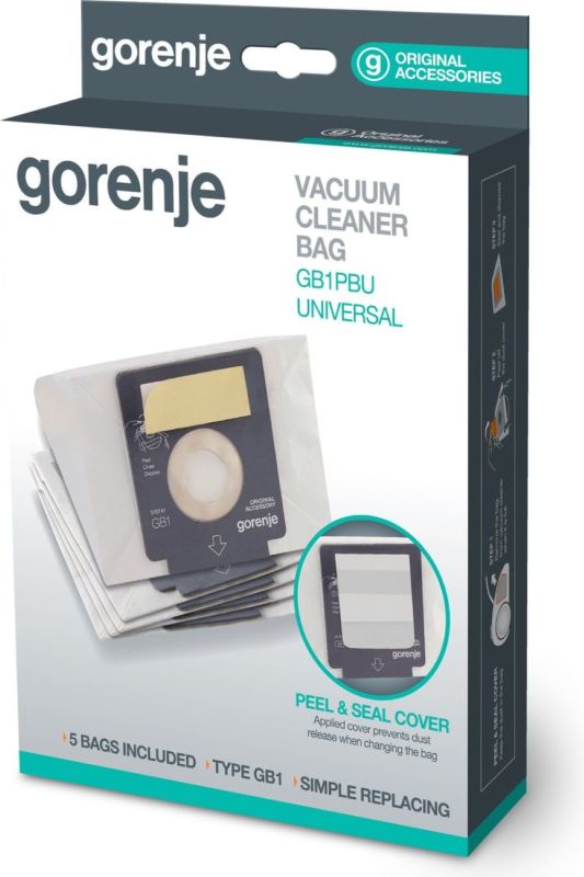 Универсальный мешок , для пылесосов , бумажные, 5 шт, 570741 Gorenje GB1PBU