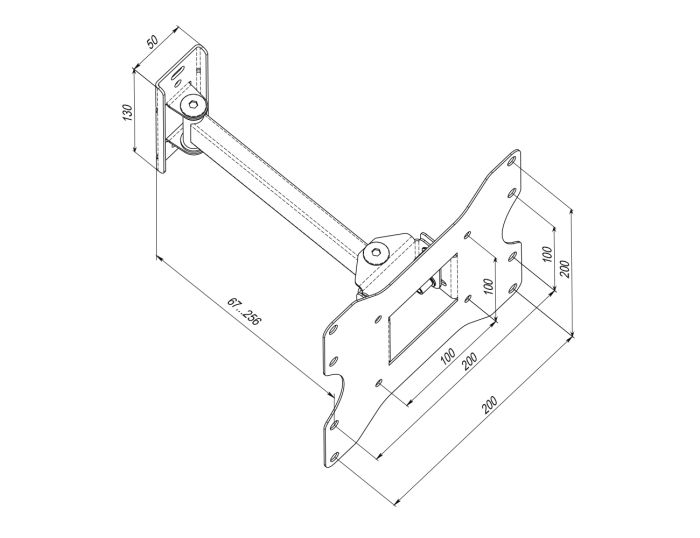 Крепление наклонно-поворотное ТВ 22-43" Simpler KSL 26ET