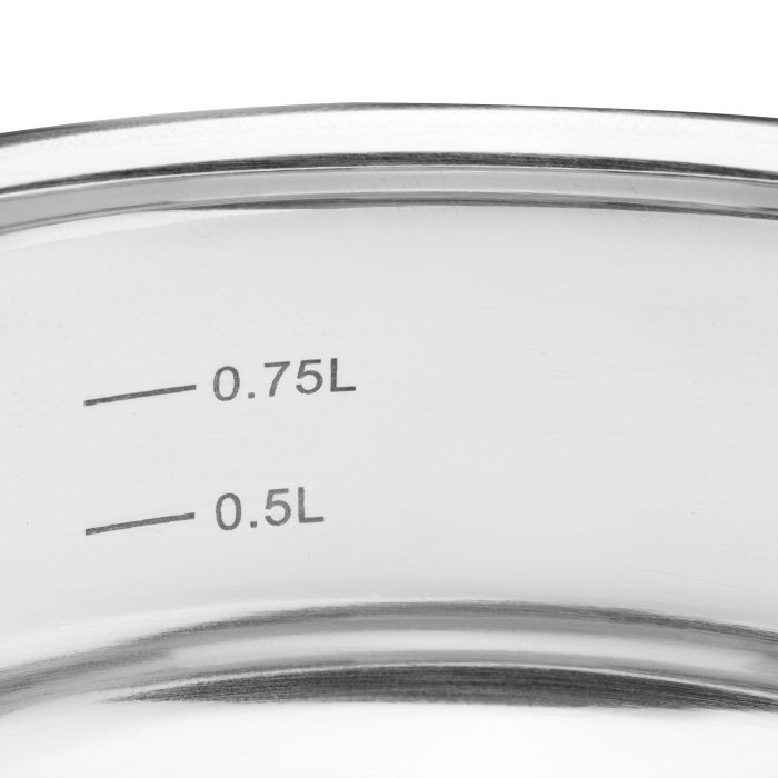 Ковш со стеклянной крышкой Ardesto Gemini Liguria, 1.3л, нержавеющая сталь
