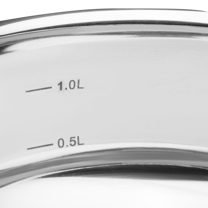 Ківш зі скляною кришкою Ardesto Gemini Liguria, 1.8л, нержавіюча сталь