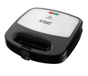 Мультимейкер Russell Hobbs Fiesta 750Вт, алюміній, 3 пластини, корпус-нержав.сталь/пластик, чорний