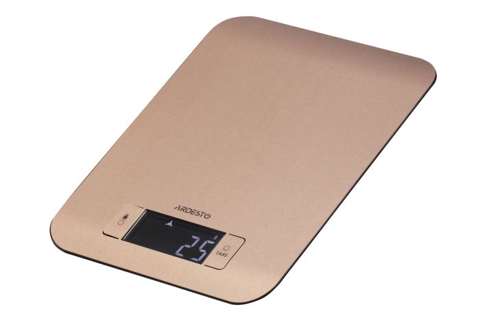 Весы Ardesto кухонные, 5кг, CR2032x2 в компл, металл, бронзовый