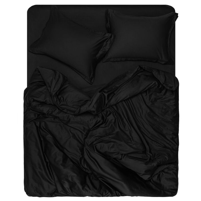 КПБ 2.0сп Ardesto Mix&Match Premium, пододеяльник 200х220см, простынь 240х260см, наволочки (2) 50х70см, 100% хлопок, сатин, черный