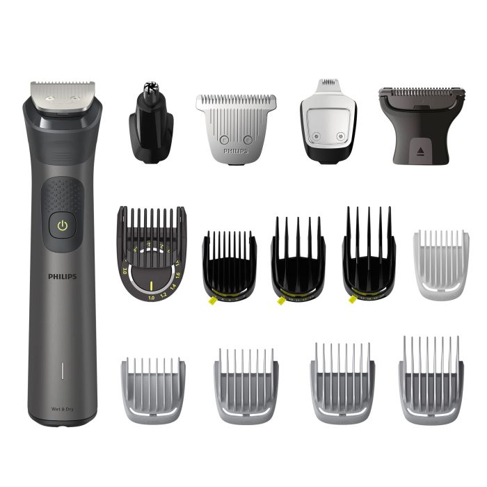 Триммер Philips Series 7000 для лица, головы, тела, акум., насадок-15, сталь, серо-черный