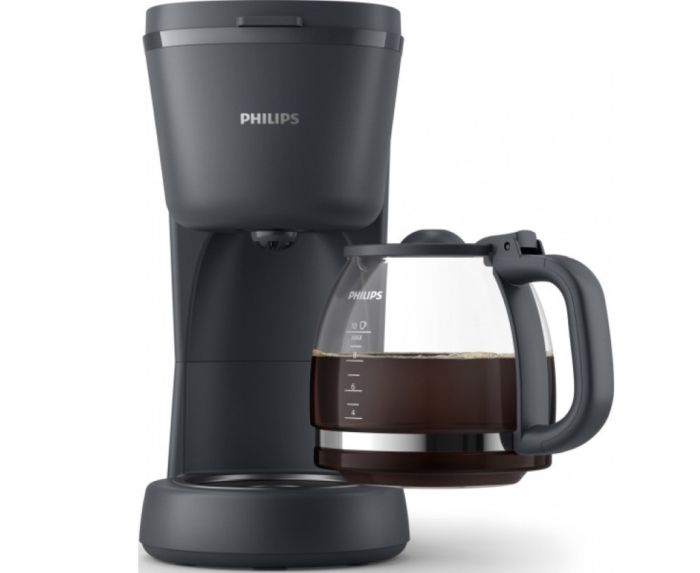 Кофеварка Philips Essentials Collection, 1.38л, молотый, поддержка температуры, темно серый