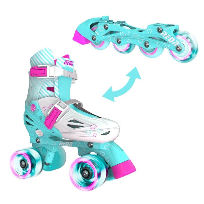 Роликовые коньки Neon Combo Skates Бирюзовый (Размер 34-37)