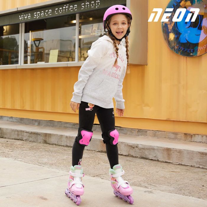 Роликовые коньки Neon Combo, розмір 34-37, радуга