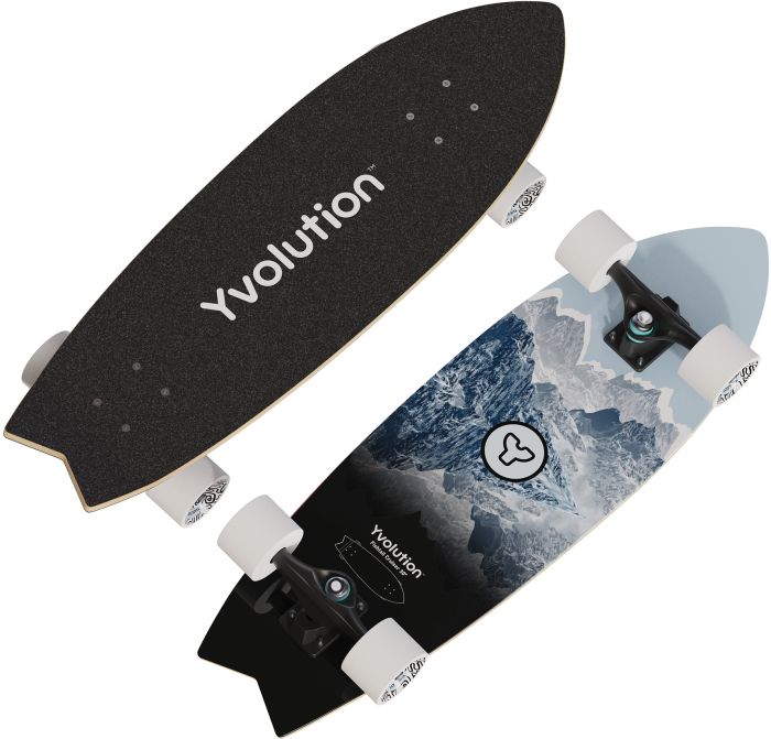 Скейтборд Yvolution Dynamo Cruiser LED 76см, синий