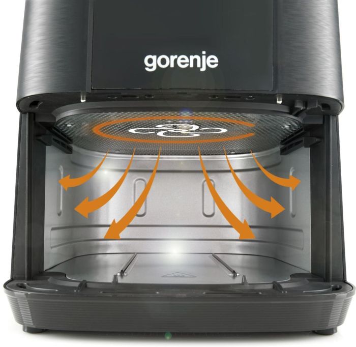 Мультипеч Gorenje 1350Вт, чаша-5.4л, сенсорне управл., 8 авто. программ, пластик+металл, чорний
