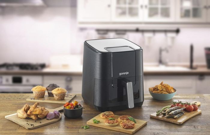 Мультипіч Gorenje 1350Вт, чаша-5.4л, сенсорне управл., 8 авто. програм, пластик+метал, чорний