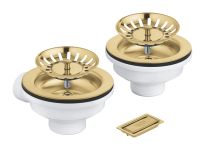 Зливний комплект Grohe для двох чаш без ексцентрика, матовий прохолодний схід сонця