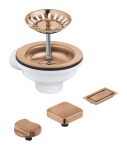 Зливний комплект Grohe для одної чаші з ексцентриком, матовий теплий захід сонця