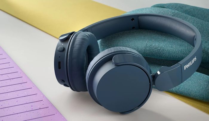 Наушники On-ear Philips TAH4209 BT 5.3, Wireless, Mic, Синий