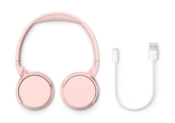 Наушники On-ear Philips TAH4209 BT 5.3, Wireless, Mic, Розовый