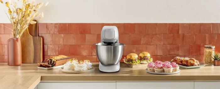 Кухонная машина Tefal Bake Partner 1100Вт, чаша-металл, корпус-пластик, насадок-8, белый