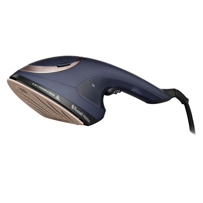 Отпариватель Russell Hobbs Steam Genie 2-в-1, 1700Вт, 150мл, паровой удар -20гр, постоянный пар - 20гр, керам. подошва, синий