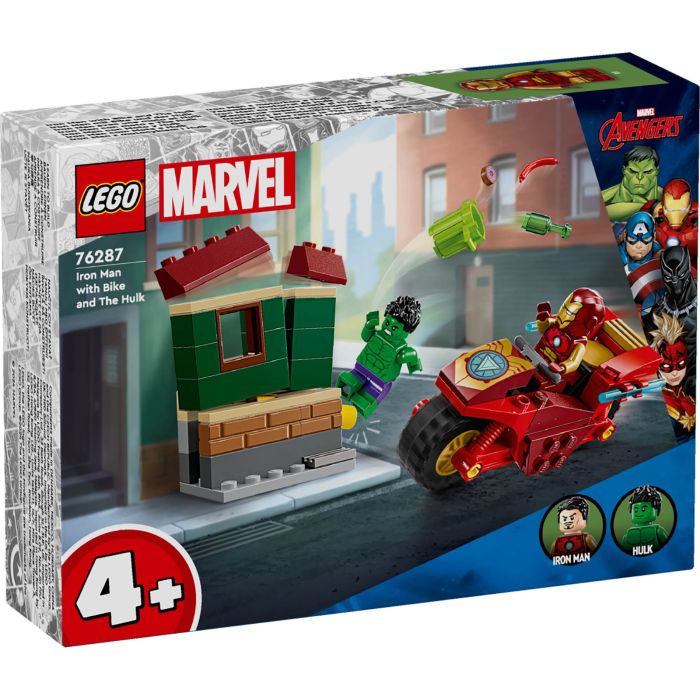 Конструктор LEGO Marvel Железный Человек на мотоцыкле и Халк