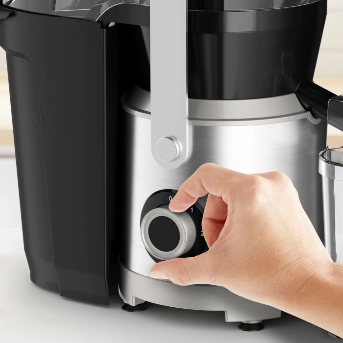 Соковыжималка Tefal Nutri XXL центробежная 1000Вт, чаша-0.8л, жмых-2.2 л, желоб на целое яблоко, пластик/металл, черный