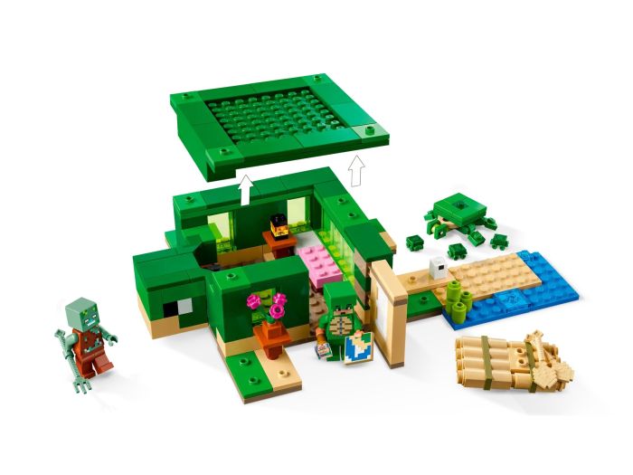 Конструктор LEGO Minecraft Пляжный дом в форме черепахи