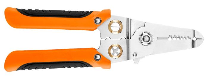 Кліщі обтискні Neo Tools, для обтиску наконечників 0.8-3.2мм кв., 180мм