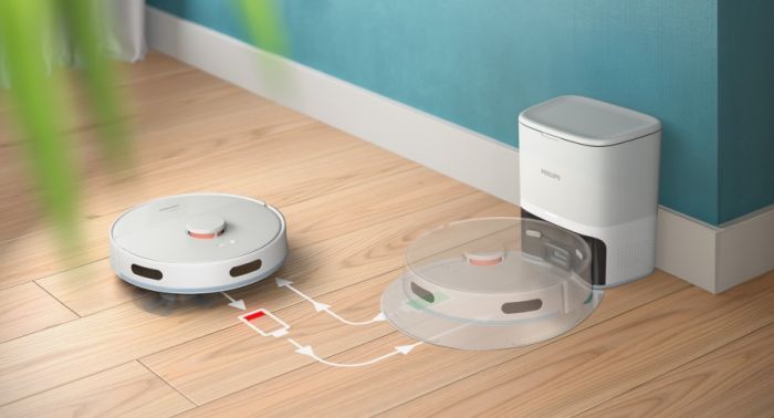 Робот-пылесос Philips Series 2000, h=40.3см, влажная уборка, конт пыль -0.25л, автон. раб. до 130мин, НЕРА 11, белый