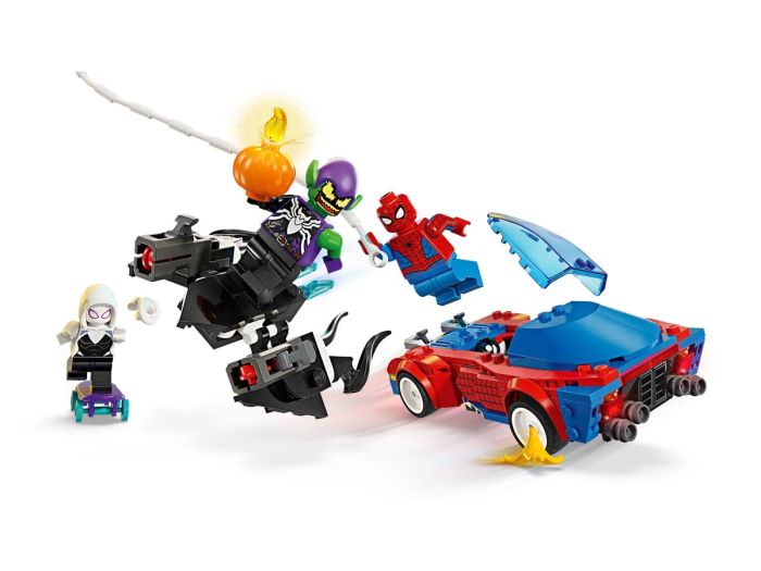 Конструктор LEGO Marvel Автомобиль для гонки Человека-Паука и Зеленый Гоблин с ядом Венома