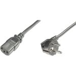 Кабель живлення DIGITUS Schuko 90/M - C13/F, 5м, чорний