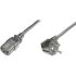 Кабель живлення DIGITUS Schuko 90/M - C13/F, 5м, чорний