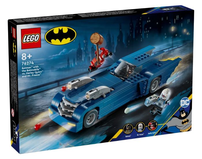 Конструктор LEGO Batman Бетмен на бетмобиле против Харли Квин и Мистера Фриза