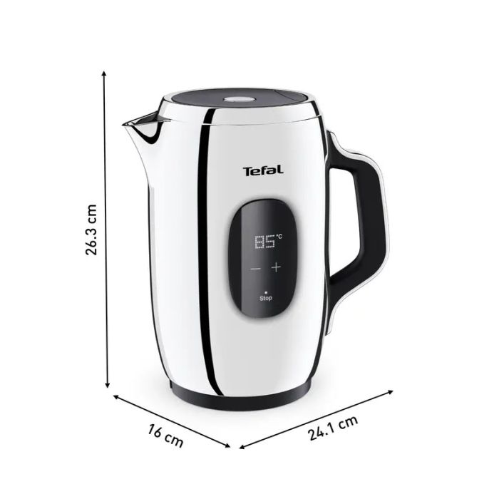 Электрочайник Tefal Majestuo 1.5л, с двойными стенками, 9 темп.реж, сенс. управл., нерж. сталь